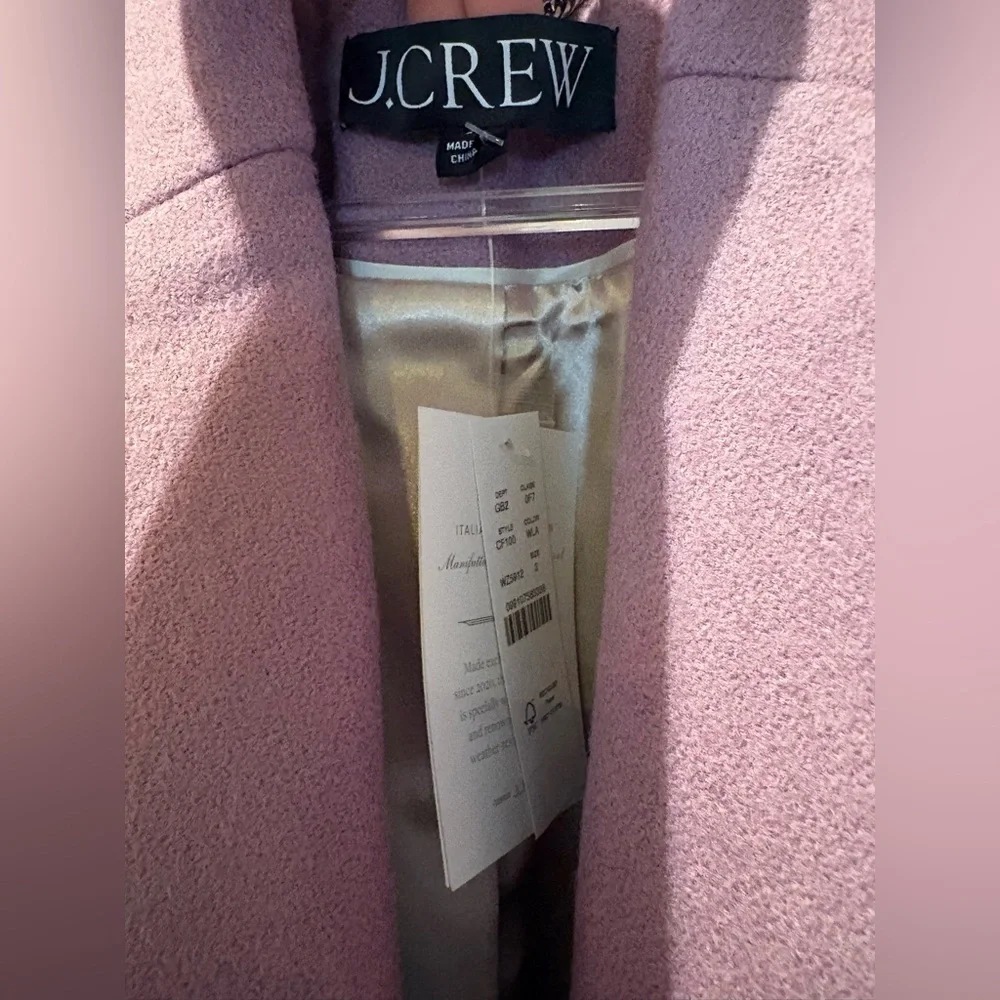 J. Crew Wilted Lavender Single-Breasted Wool Coat - Picture 3 of 5
